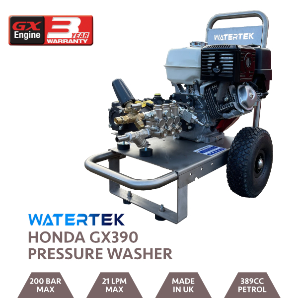 Watertek Honda GX390 21LPM 200 Bar Pressure Washer WS202